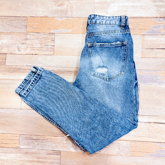 REFUGE Blue distressed mom jeans - Picture 1 of 12